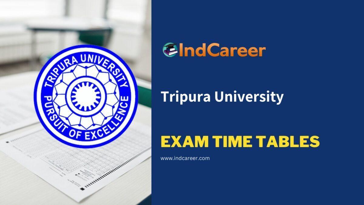 Tripura University Exam Time Tables