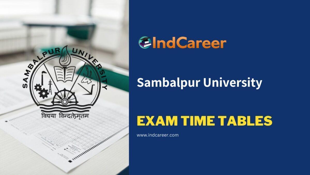 Sambalpur University Exam Time Tables