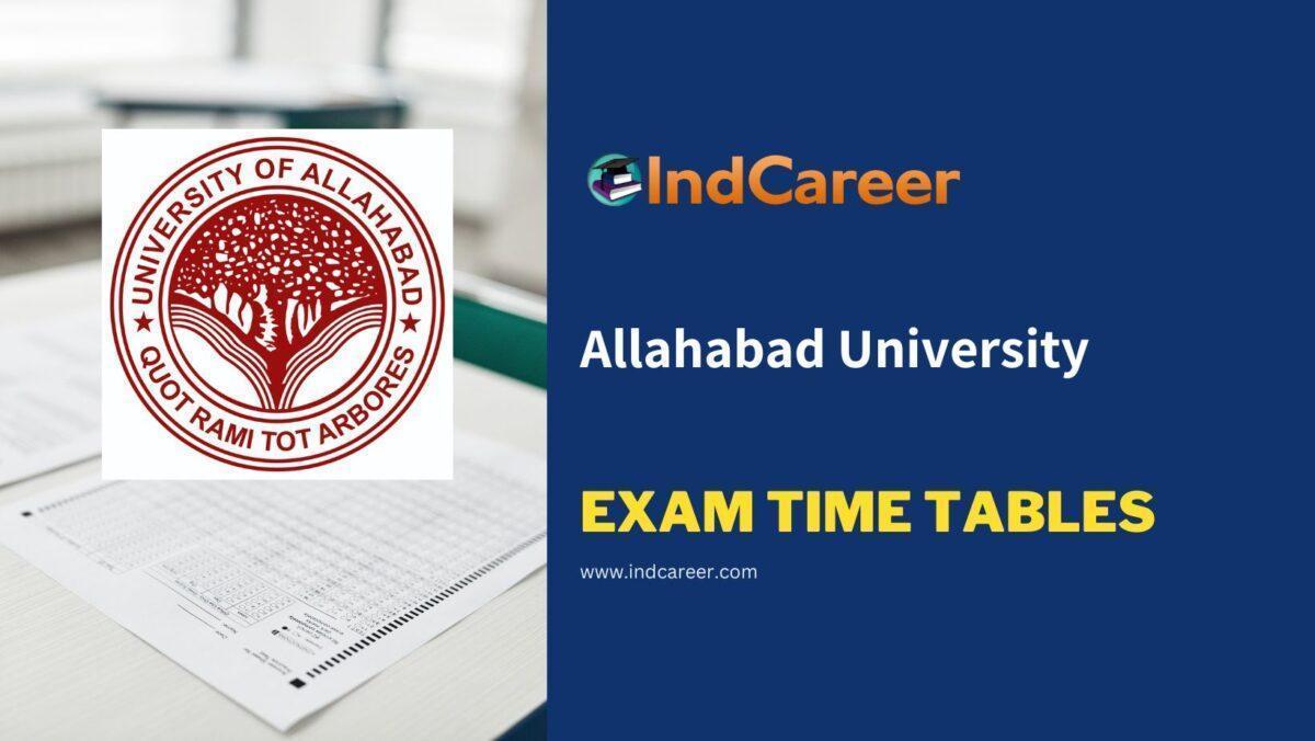 Allahabad University Exam Time Tables