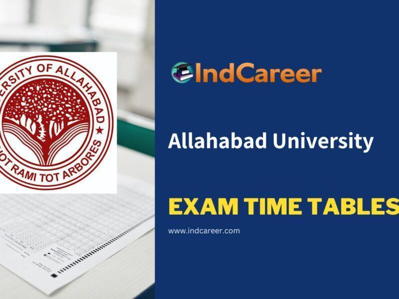Allahabad University Exam Time Tables