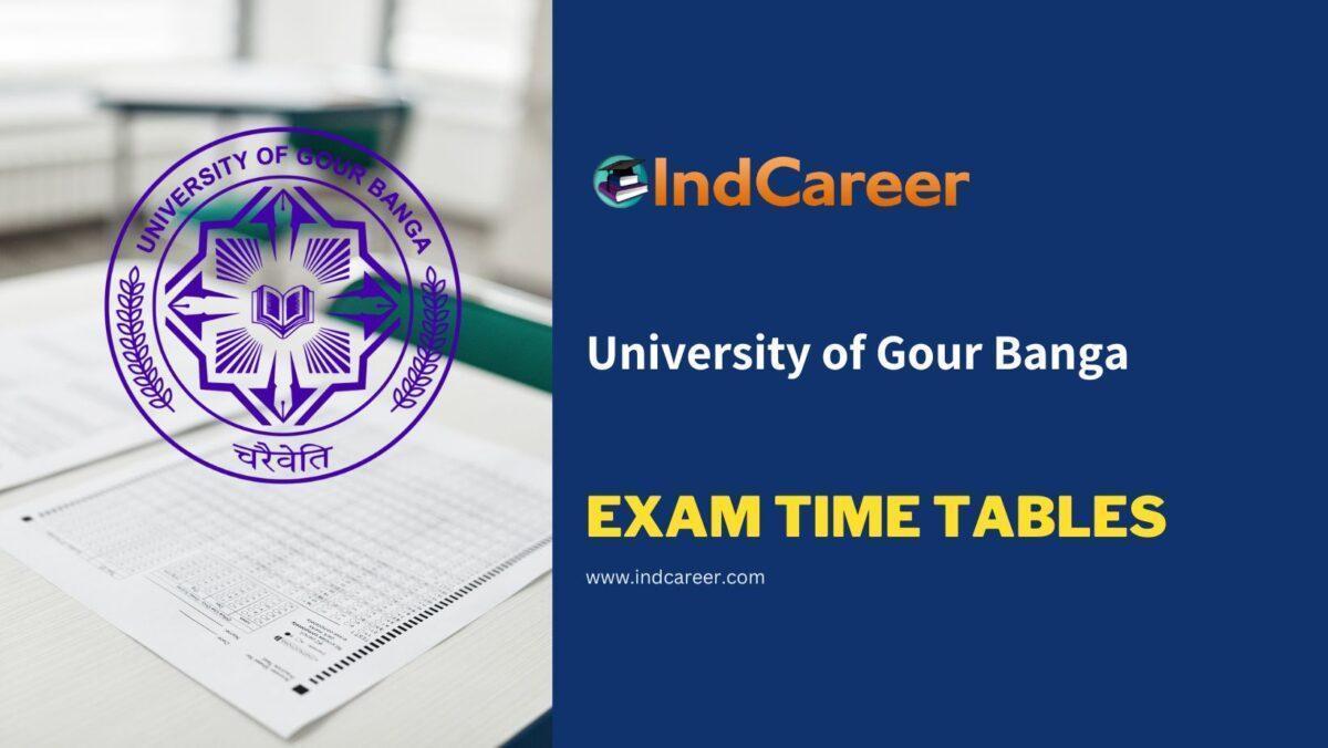 University of Gour Banga Exam Time Tables