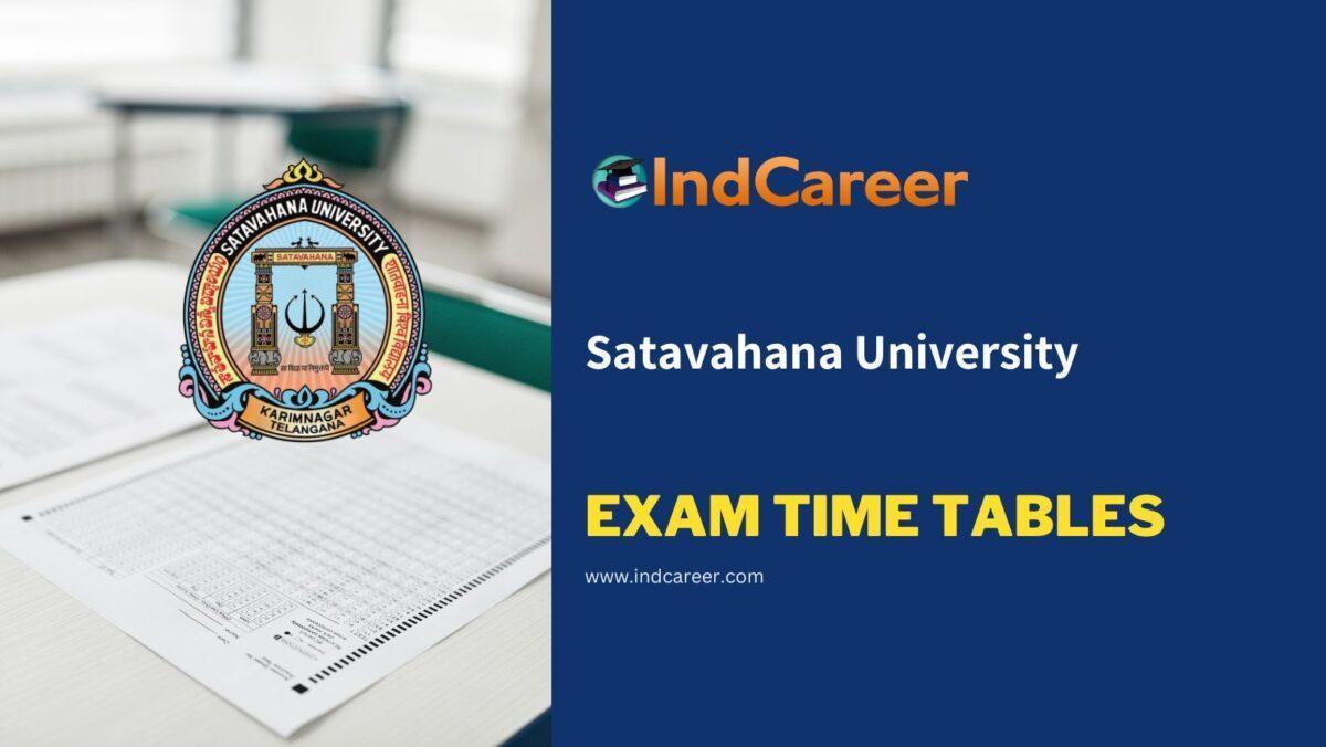 Satavahana University Exam Time Tables
