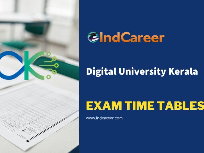Digital University Kerala Exam Time Tables