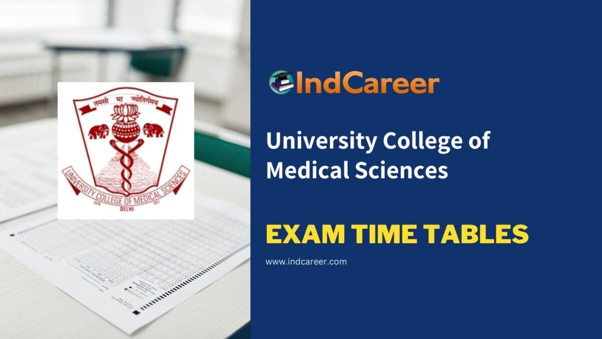 University College of Medical Sciences Exam Time Tables