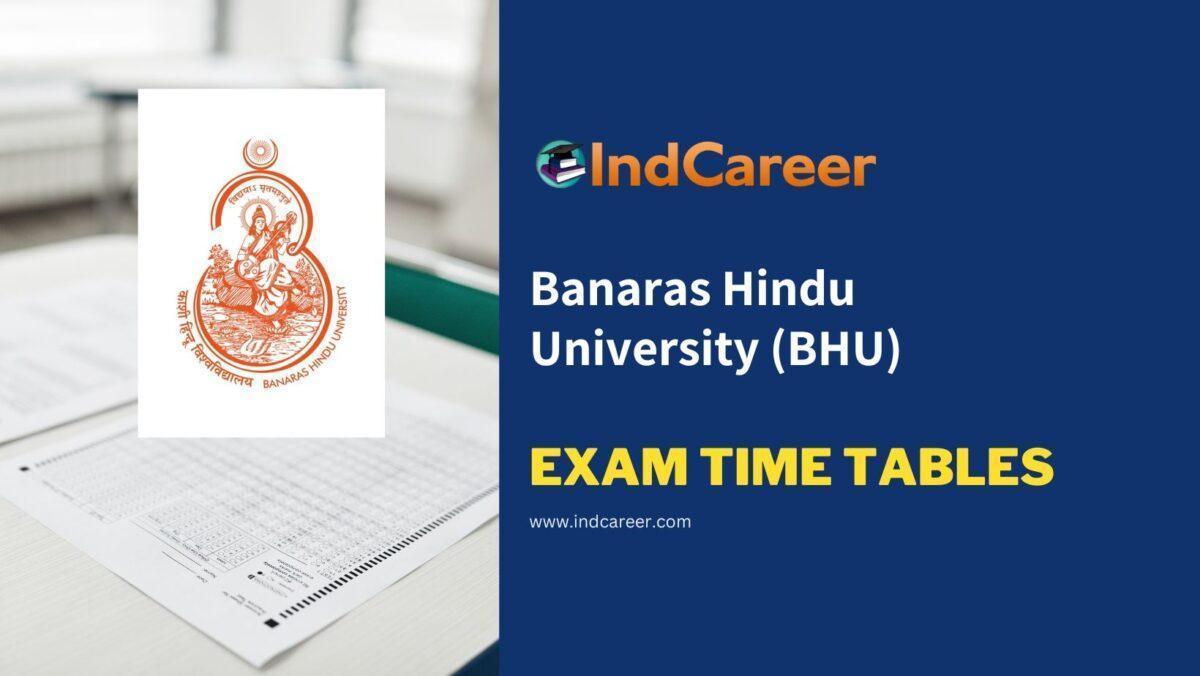 Banaras Hindu University (BHU) Exam Time Tables