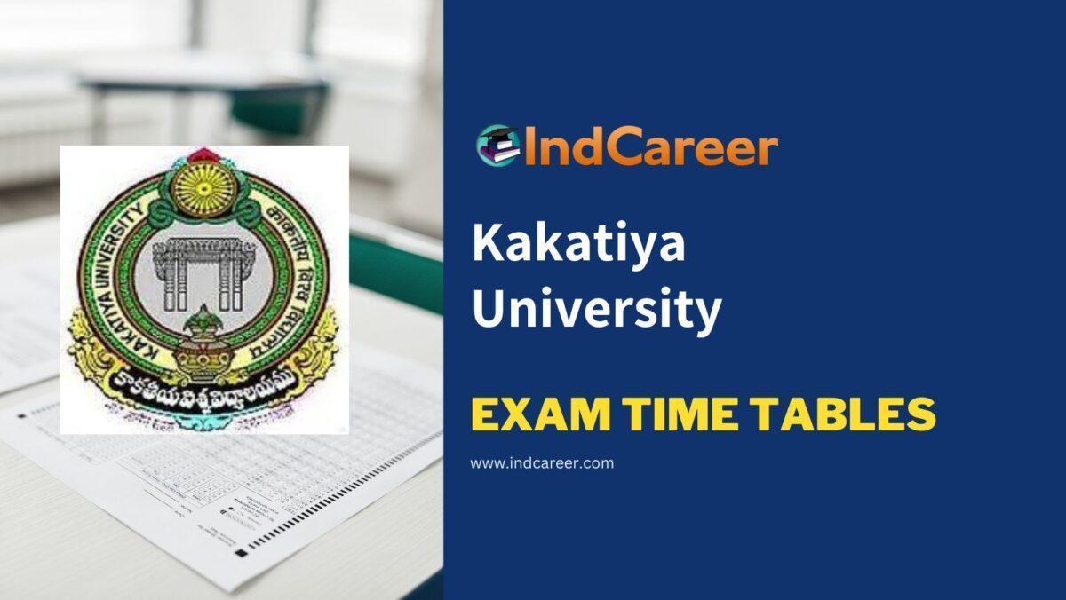 Kakatiya University Exam Time Tables
