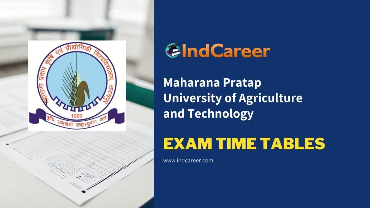 Maharana Pratap University of Agriculture and Technology Exam Time Tables