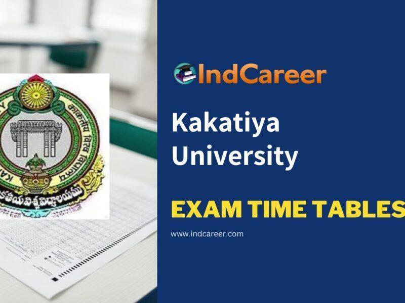Kakatiya University Exam Time Tables