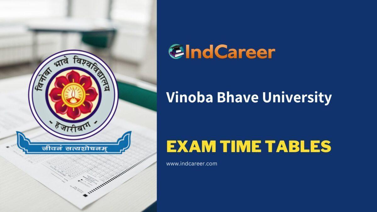 Vinoba Bhave University Exam Time Tables