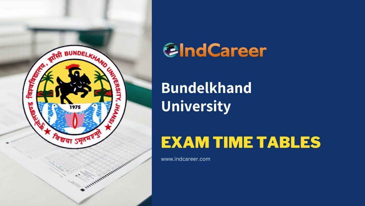 Bundelkhand University Exam Time Tables
