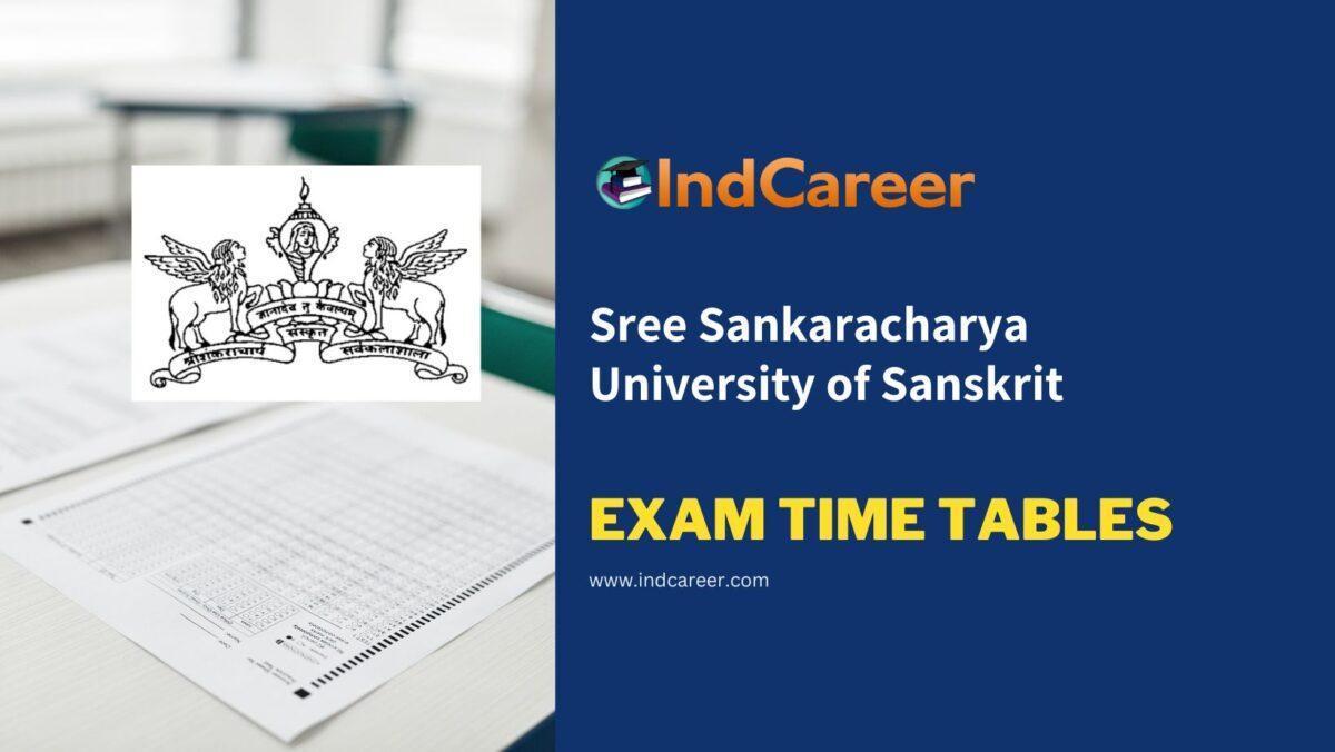 Sree Sankaracharya University of Sanskrit Exam Time Tables