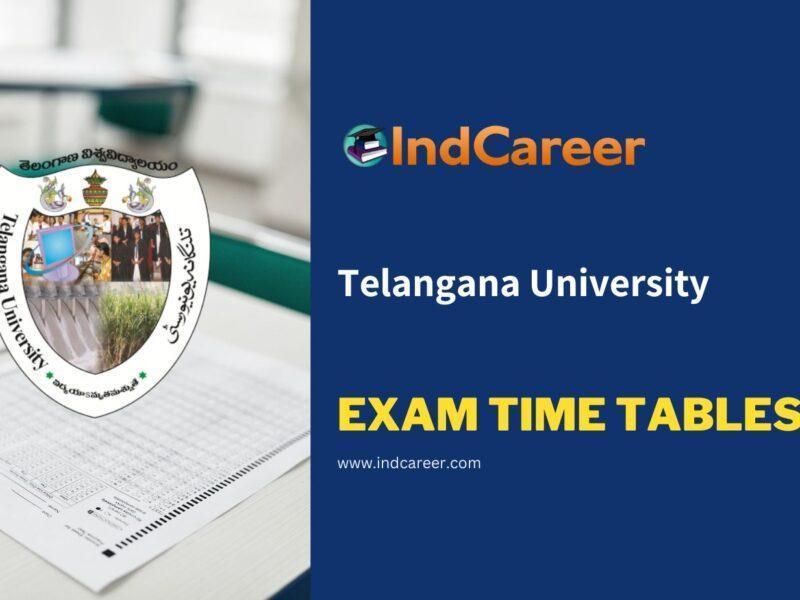 Telangana University Exam Time Tables
