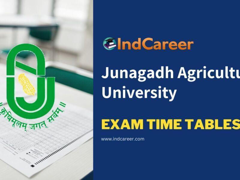 Junagadh Agricultural University Exam Time Tables
