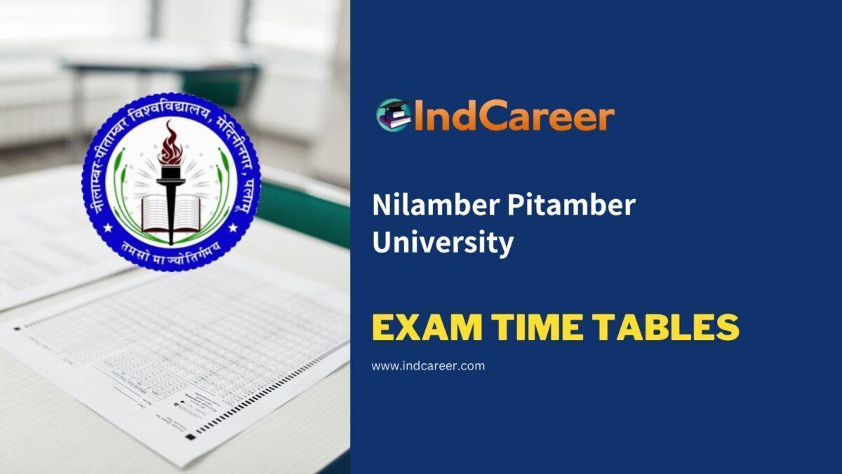 Nilamber Pitamber University Exam Time Tables