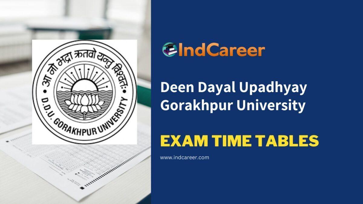 Deen Dayal Upadhyay Gorakhpur University Exam Time Tables