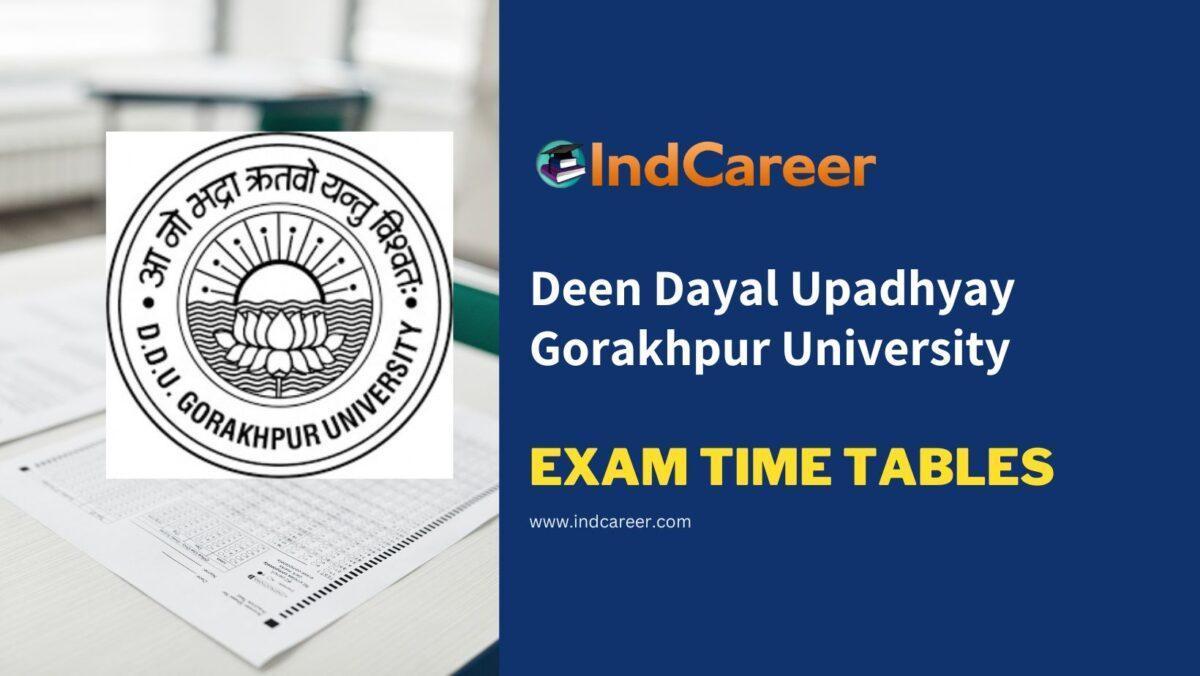 Deen Dayal Upadhyay Gorakhpur University Exam Time Tables