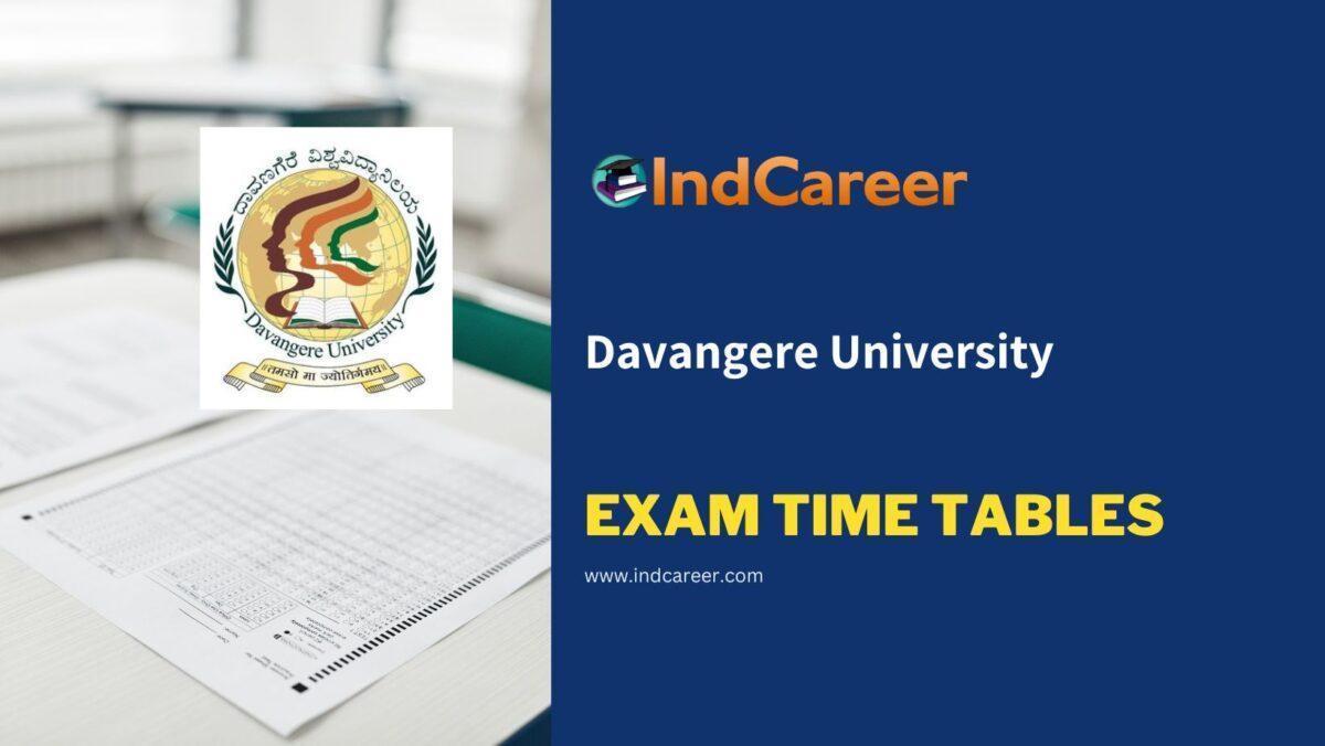 Davangere University Exam Time Tables