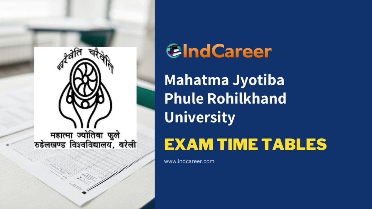 Mahatma Jyotiba Phule Rohilkhand University Exam Time Tables
