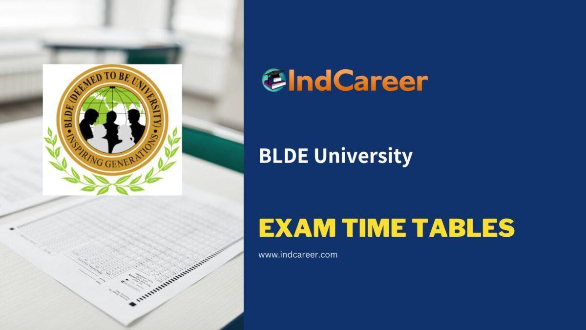 BLDE University Exam Time Tables