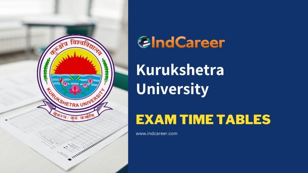 Kurukshetra University Exam Time Tables