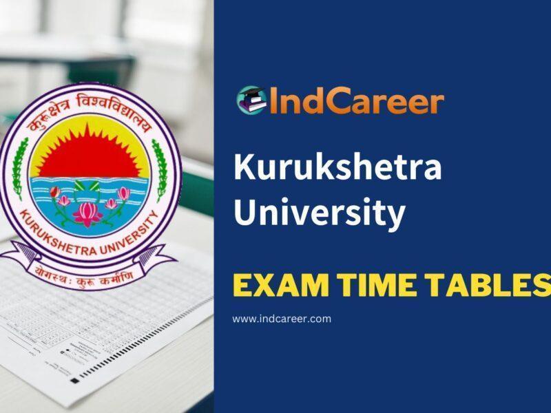 Kurukshetra University Exam Time Tables