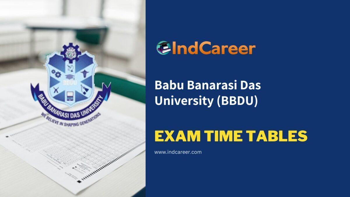 Babu Banarasi Das University (BBDU) Exam Time Tables