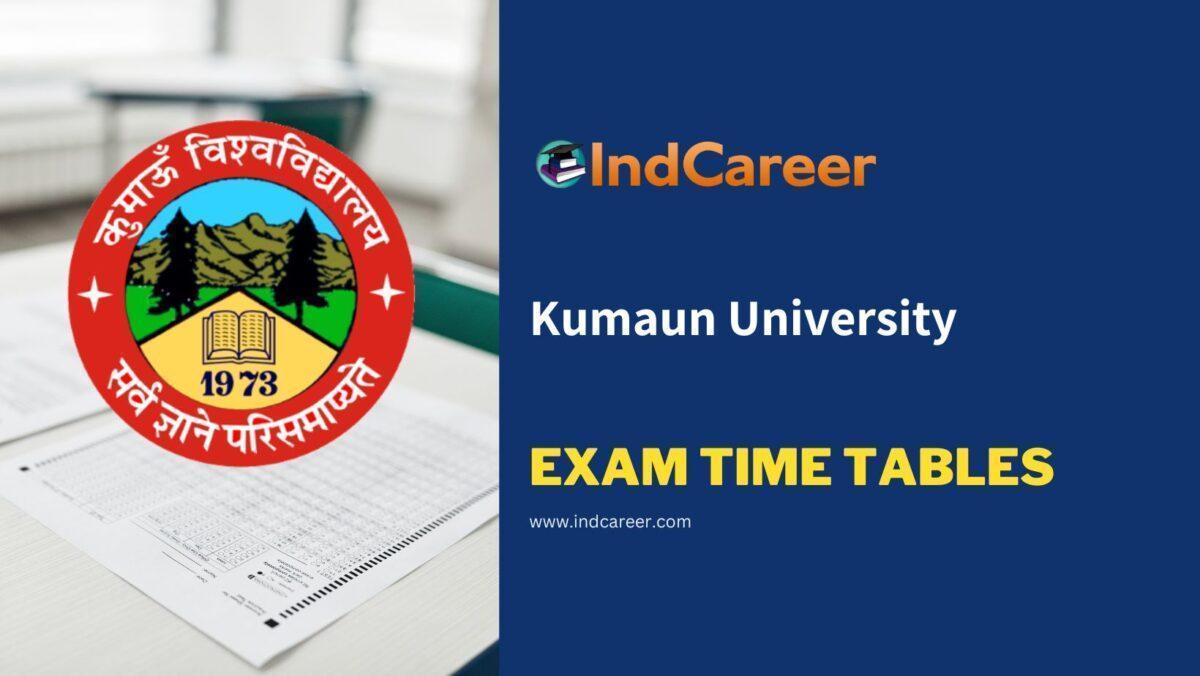 Kumaun University Exam Time Tables
