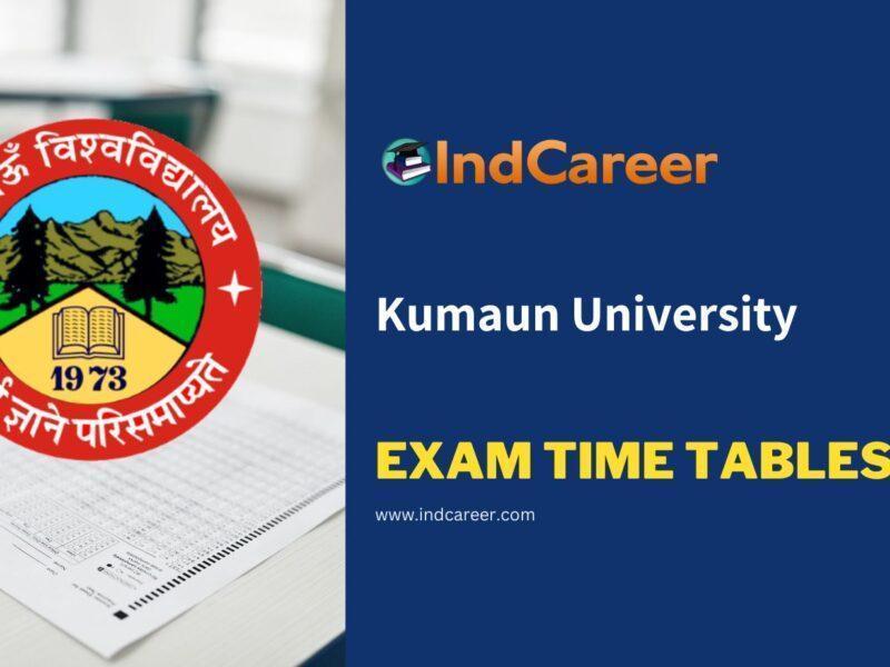 Kumaun University Exam Time Tables