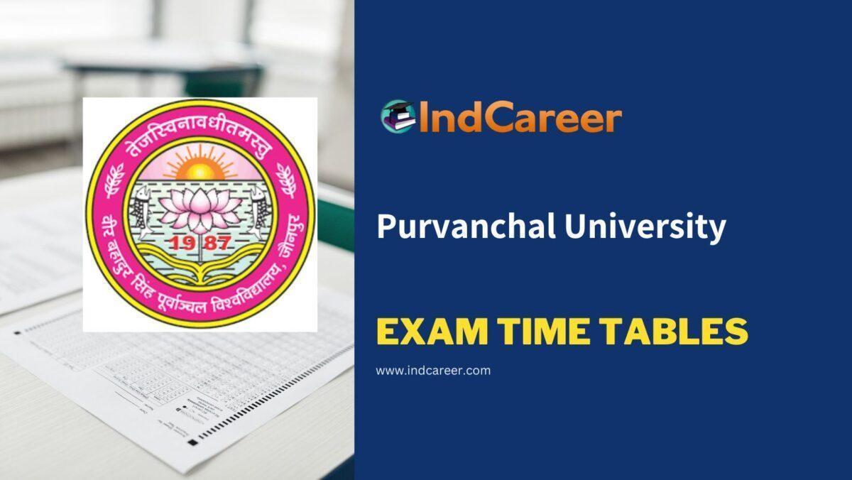 Purvanchal University Exam Time Tables