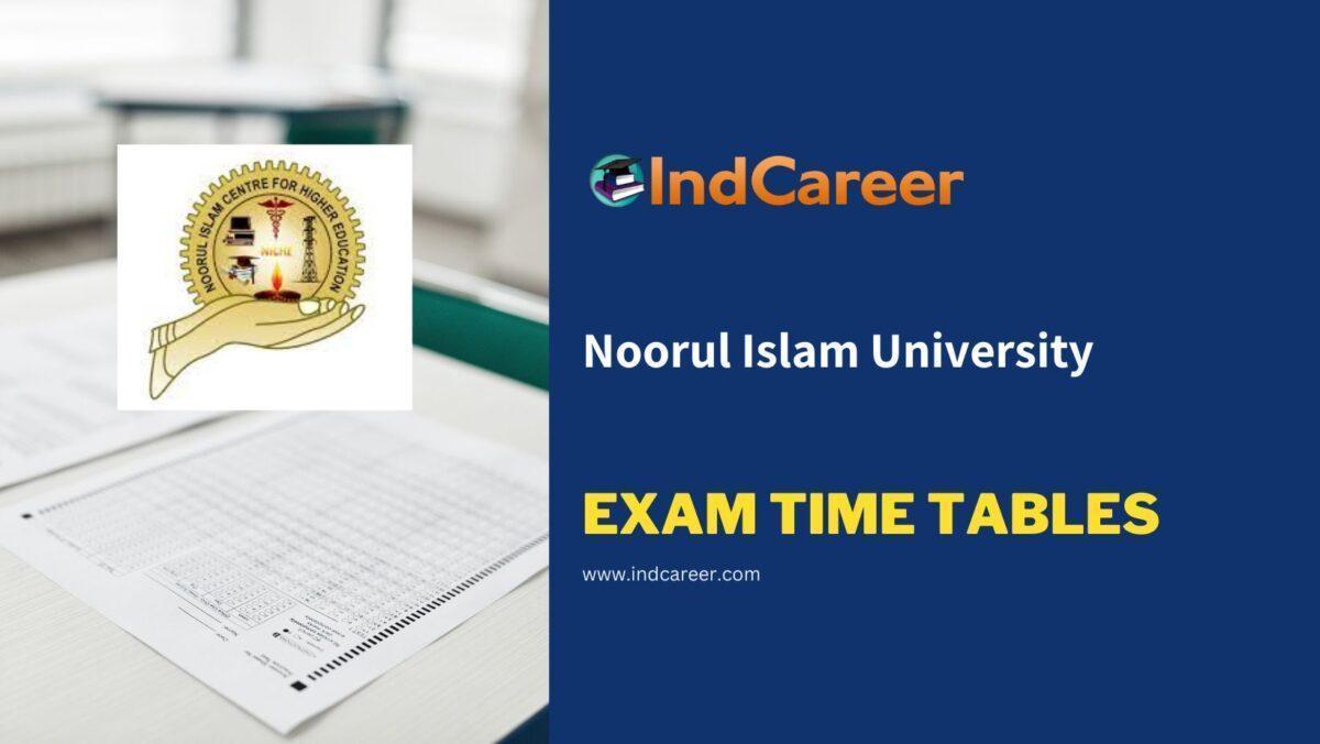 Noorul Islam University Exam Time Tables