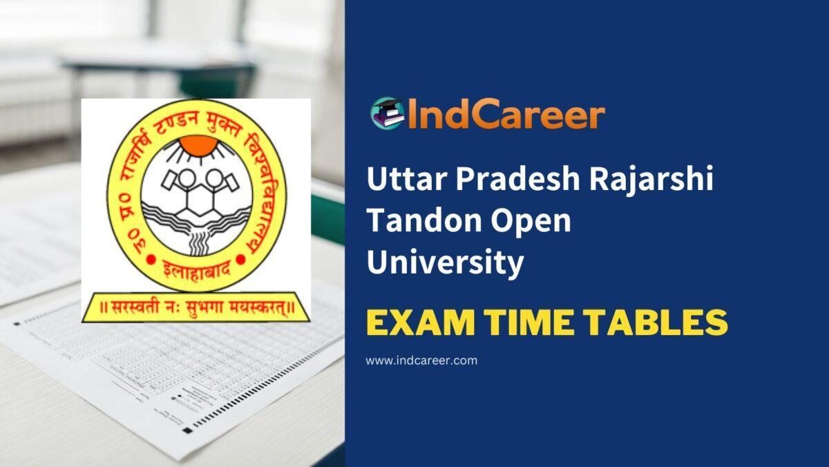 Uttar Pradesh Rajarshi Tandon Open University Exam Time Tables