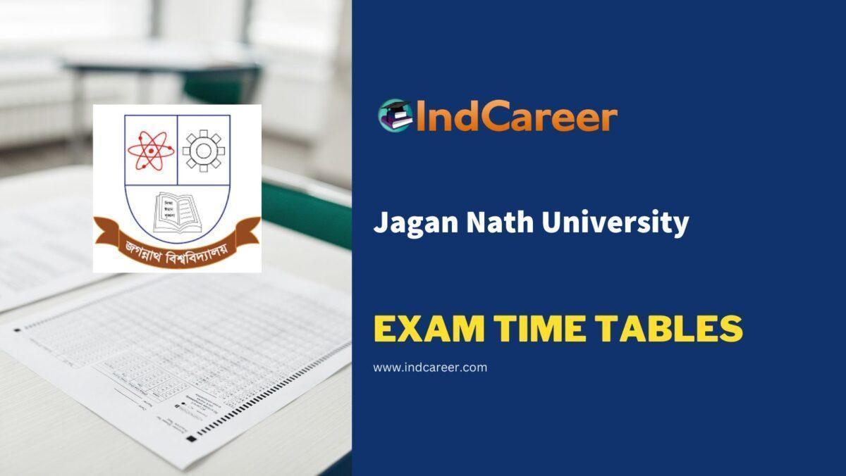 Jagan Nath University Exam Time Tables