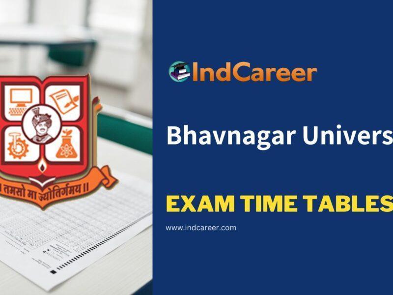 Bhavnagar University Exam Time Tables