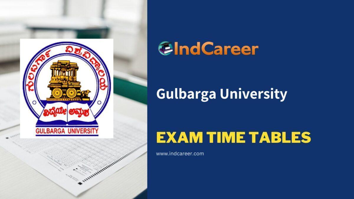 Gulbarga University Exam Time Tables
