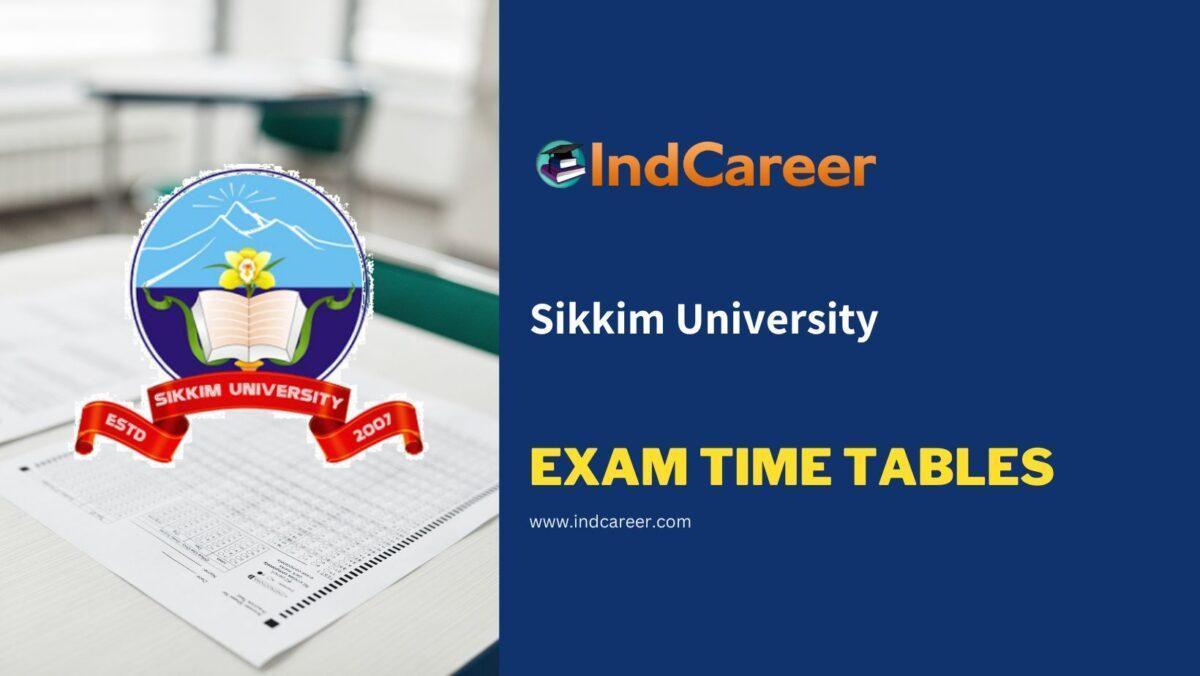 Sikkim University Exam Time Tables