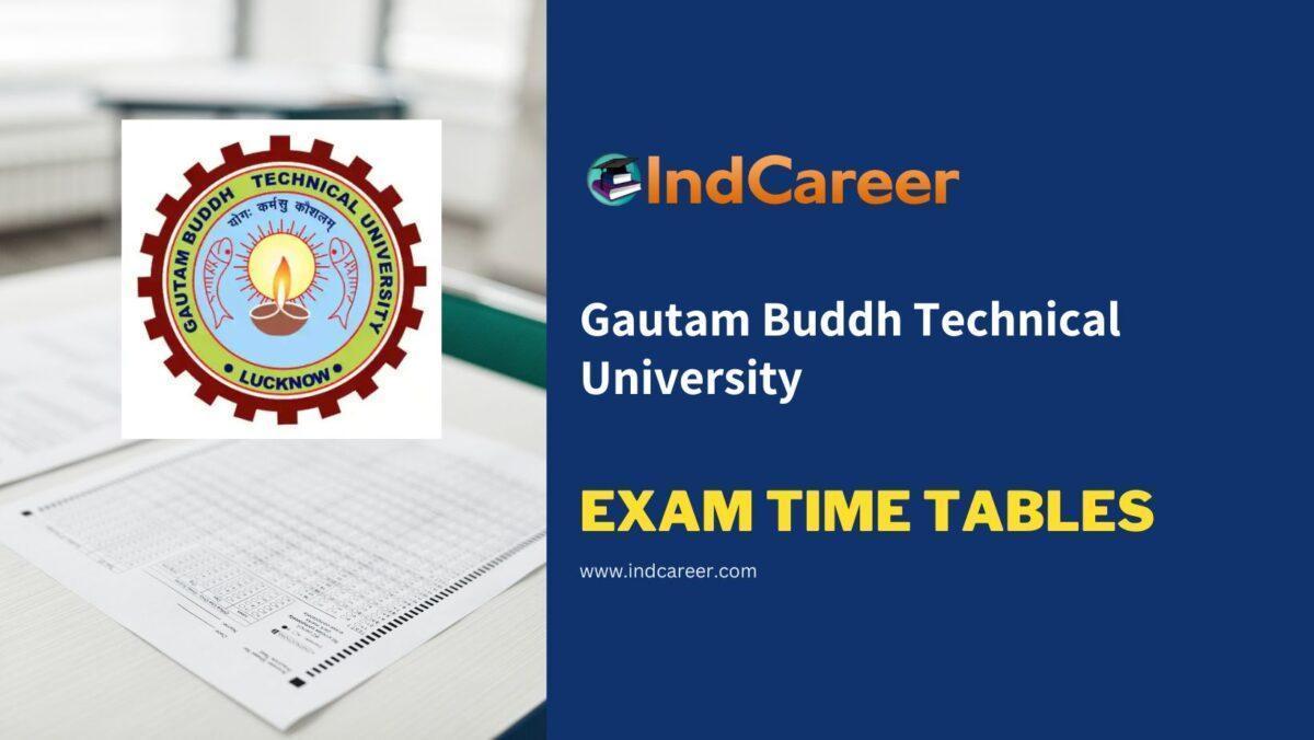 Gautam Buddh Technical University Exam Time Tables