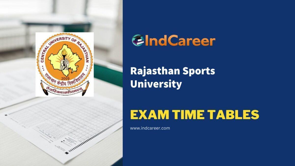 Rajasthan Sports University Exam Time Tables