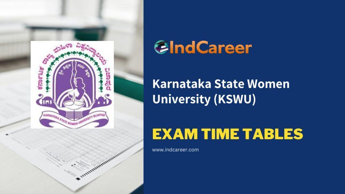 Karnataka State Women University (KSWU) Exam Time Tables