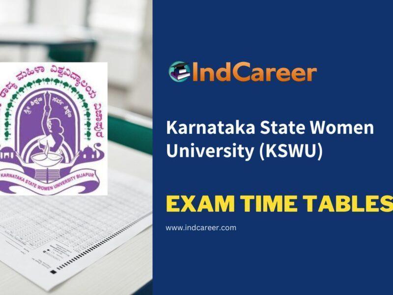 Karnataka State Women University (KSWU) Exam Time Tables