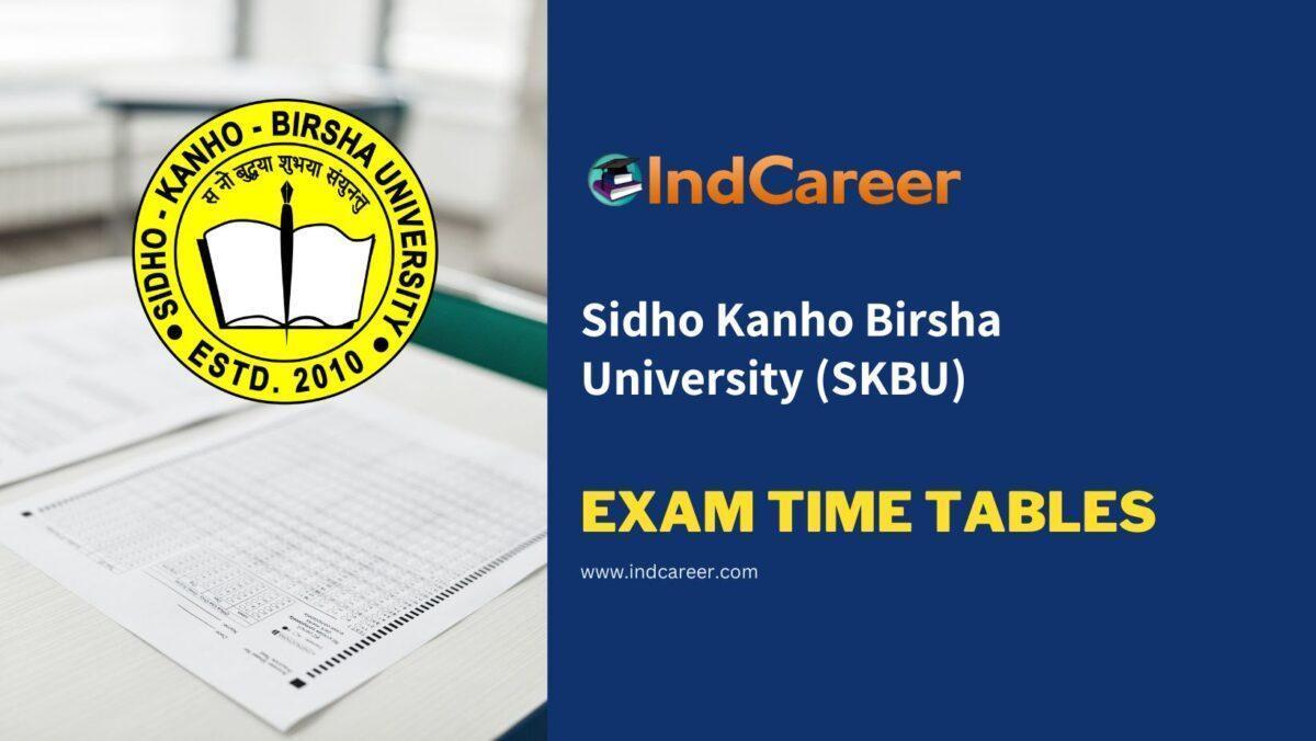 Sidho Kanho Birsha University (SKBU) Exam Time Tables