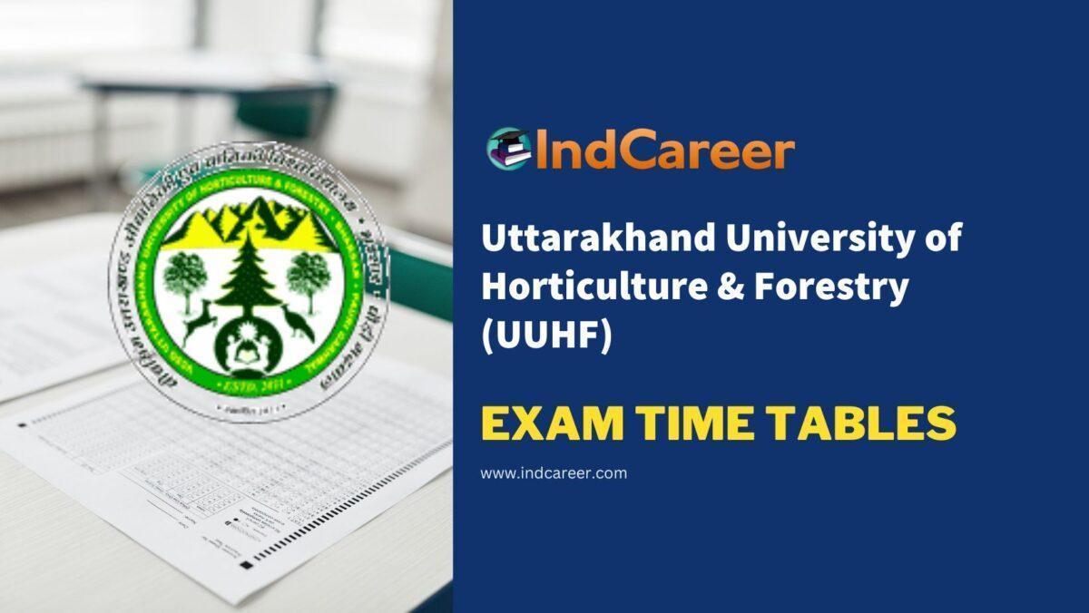 Uttarakhand University of Horticulture & Forestry (UUHF) Exam Time Tables