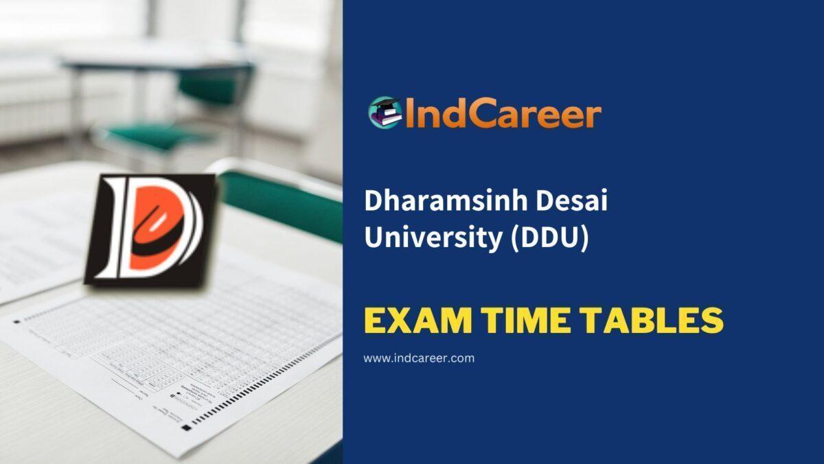 Dharamsinh Desai University (DDU) Exam Time Tables
