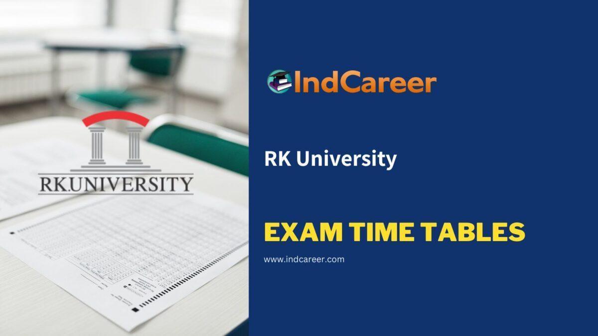 RK University Exam Time Tables