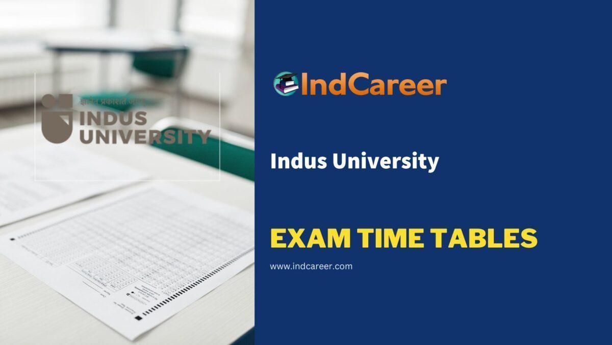 Indus University Exam Time Tables