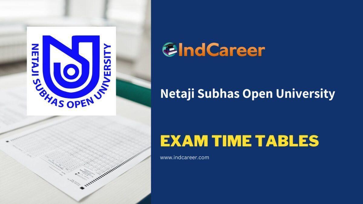 Netaji Subhas Open University Exam Time Tables