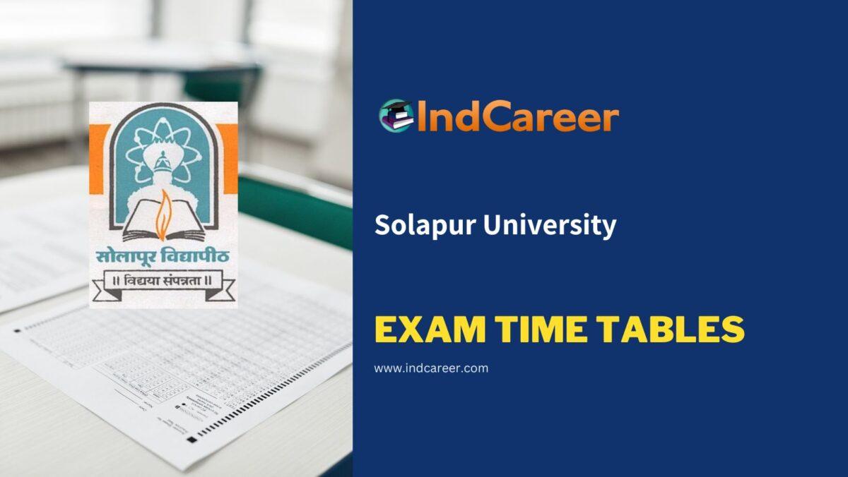 Solapur University Exam Time Tables