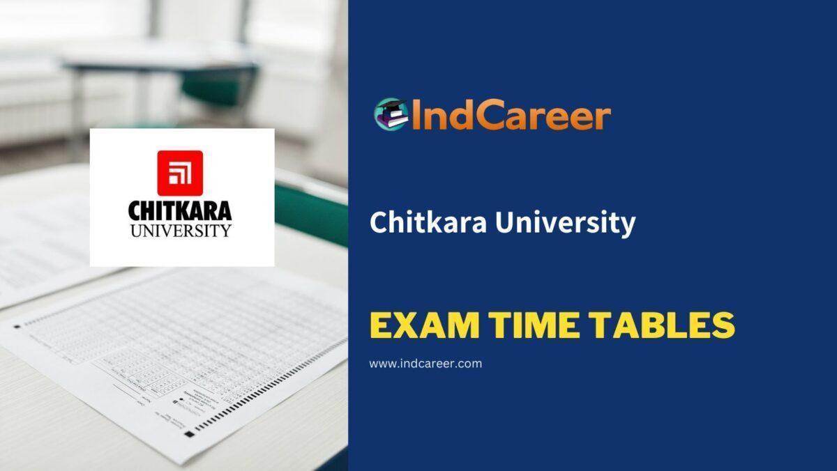 Chitkara University Exam Time Tables