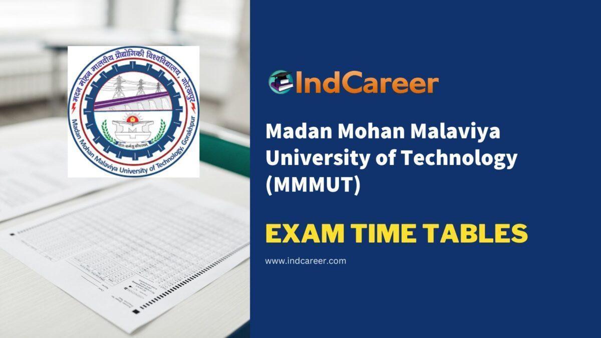 Madan Mohan Malaviya University of Technology (MMMUT) Exam Time Tables