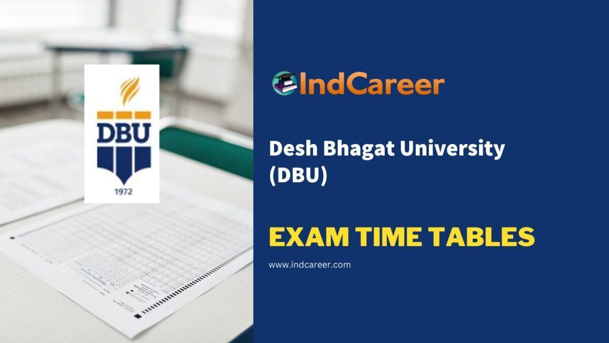 Desh Bhagat University (DBU) Exam Time Tables
