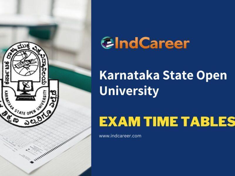 Karnataka State Open University Exam Time Tables